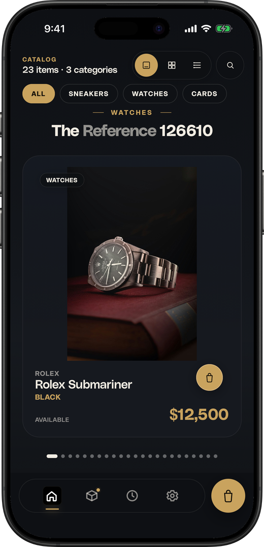 Customer lookbook screen